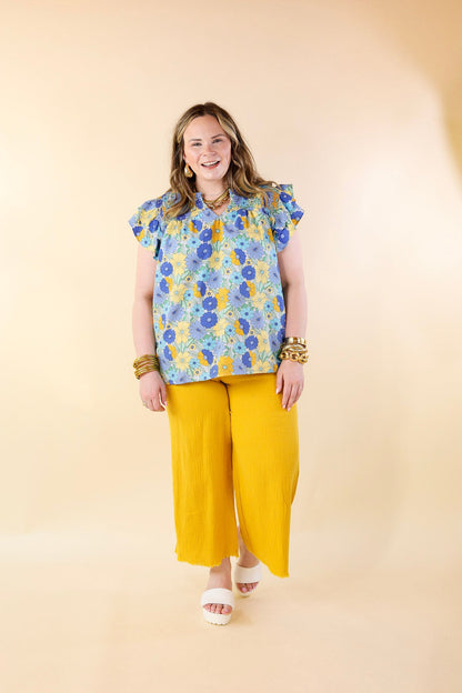 Sunlit Yellow Drawstring Cropped Pants